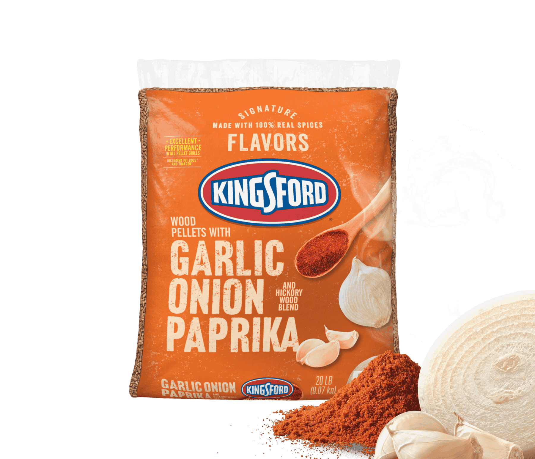 Kingsford® Signature Flavors Hardwood Pellets — Garlic Onion Paprika